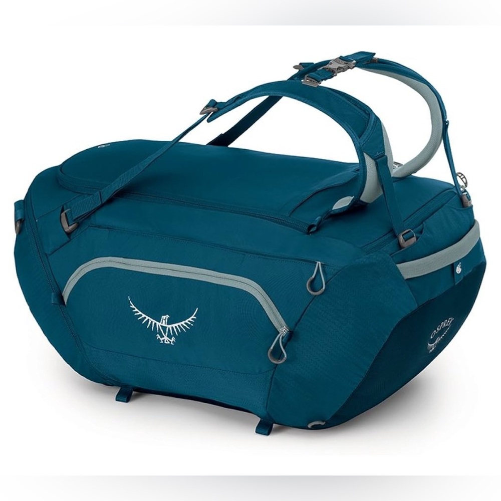 Osprey BigKit Duffel 75L Ice Blue Ski Bag Backpack